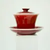 Taza de té gaiwan Langhong, taza de té de cerámica de alta gama, juego de té kung fu, gaiwan de estilo chino, taza de té de pie alto