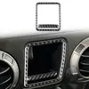Adecuado para modelos Jeep Wrangler 11-17, juego completo de decoración interior de fibra de carbono para el logotipo del volante y el marco del interruptor del aire acondicionado