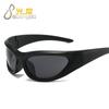 Gafas Deportivas Coloridas para Exteriores Moda Tecnología Futura Gafas de Sol Trendy Y2K Personalidad Hip Hop para Hombre y Mujer
