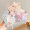 Ligas para el pelo lindas para niños con diseños de mariposas y flores, nuevo modelo 2026, accesorios para el pelo de niña, cintas para el pelo no dañinas para niñas