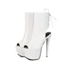 Sandalias europeas y americanas para mujer con cremallera lateral y tacón fino, sandalias de verano para mujer con punta abierta, plataforma impermeable, tacones ultraltos, sandalias transfronterizas para mujer