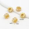 Cuentas Barril de Zirconia Micropavimentadas Chapadas en Oro de 18 Quilates Conservantes del Color, Agujero Pasante, Pulsera de Cristal de Cintura Pequeña, Cuentas Espaciadoras para DIY, C45