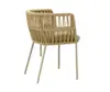 Mesas e Cadeiras de Rattan para Exterior, Arte de Rattan para Varanda, Cadeiras de Jantar de Liga de Alumínio para Quintal e Jardim, Cadeiras à Prova d'Água e de Sol para Pátio Atacado