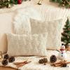 Capa de Almofada de Natal Nova Transfronteiriça Pelúcia Floco de Neve Árvore de Natal Sala de Estar Almofada de Sofá Decoração de Festa de Feriado Almofada