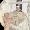Brillantes panties de encaje de satén para pestañas, semitransparentes y sexys para mujer, calzones tipo triángulo de cintura media de deseo puro, entrepierna de algodón 100% antibacteriano