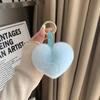 Cinto de Pelo de Coelho Rex Pingente de Coração tamanho pequeno Chaveiro de Coração Mochila de Pelúcia Pendurado Vermelho da Internet Presente Criativo Fofo