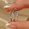 Anillo de bambú ajustable con apertura que no se decolora, nuevo estilo 2024, regalo de San Valentín, anillo sencillo para novia