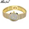 MISSFOX nuevo comercio exterior Reloj de Mujer Dorado estilo coreano con diamantes de estrella reloj de cuarzo impermeable ventas directas de fábrica