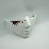 Máscara de cosplay de Halloween de meia-face com contornos faciais perfeitos, tecnologia mecânica cyberpunk biônica