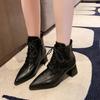 Botas para Mujer Tallas Grandes 2026 Estilo Nuevo para Pies Anchos y Gruesos, Botas de Caña Gruesa Nuevas para Otoño e Invierno, Botines de Invierno de Punta Fina con Tacón Alto