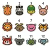 Parches de Tela Bordados al por Mayor, Parches Bordados por Computadora, Parches Autoadhesivos de Animales de Dibujos Animados, Cabeza de Jirafa para Decoración de Ropa