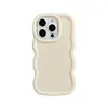 Funda de teléfono acolchada con patrón de olas grandes para Apple 15promax color sólido 14 simple 13 agujero grande 12 tendencia 11