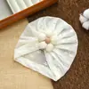 Novo Chapéu Infantil Transfronteiriço Europeu e Americano Malha Respirável para Bebê Chapéu Doce com Flor de Cinco Pétalas para Bebê Lote