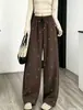 Calça pantalona com strass de floco de neve para mulheres, novo estilo outono/inverno 2026, elegante e esportiva, cintura alta, modeladora, casual, calça de perna curva