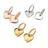 Pendientes de acero inoxidable europeos y americanos transfronterizos de Amazon, pendientes de amor retro, pendientes de oro de 18 quilates en forma de corazón, orejas de mujer de moda