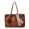Bolsa de grande capacidade retrô para todos os combos feminina 2024 Nova Primavera Moda Estudante Classe Ombro Tote Bag Bolsa de passageiros