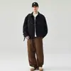 Nueva chaqueta de mezclilla de moda para hombre, estilo callejero americano, corte holgado, abrigo de mezclilla tipo workwear de pierna recta