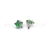 Brincos de Titânio F136 Estrela de Cinco Pontas Zircônia Cravejados em Garra Zircônia Estrela Brincos de Cartilagem Studs Joias para Piercing de Liga de Titânio G23