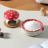 Cogumelo Criativo em Forma de Pequeno Animal de Estimação Necessidades Diárias Cerâmica Hamster Esconderijo Casa de Resfriamento Urso Dourado Banho Areia Bacia