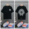 Transfronterizo. Diseño de Marca de Moda 26Ss Estampado de Letras de Herradura. Camisas Casuales de Manga Corta de Moda para Hombres, Mujeres y Parejas