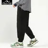 Novos Calças Casuais Esportivas de Fitness Elásticas Simples com Múltiplos Bolsos Estilo Coreano para Homens, Outono e Primavera, Tendência para Casais