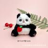Lindo lindo red social llamará colgante de panda rojo peluche juguete muñeca flor panda bolsa colgante llavero