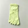 Calcetines de Yoga de Cinco Dedos, Anti-Olor, Absorbentes de Sudor, Antideslizantes de Silicona en Toda la Planta, Cortos, para Mujer, Pilates, Fitness, Empaquetados Individualmente