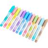 Super Macio Cabeça Olho Proteção Iluminador Gradiente Cor Pincel Estudante Marcador Caneta Multicolorida Caneta Cor Flash Caneta de Grande Capacidade Caneta para Diário