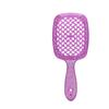 Pente de Malha Transparente com Glitter para Penteado, Pente Vazado, Pente Massageador, Uso Duplo para Cabelos Secos e Molhados, Glitter Transparente