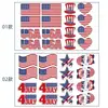 Amazon Transfronterizo Día de la Independencia Americana Pegatinas Faciales Suministros para Decoración de Fiestas Pegatinas de Bandera Desechables Decoraciones Patrióticas para Fiestas