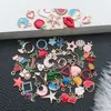 Acessórios de Joias DIY Transfronteiriços Esmalte Estrela de Cinco Pontas Formato de Coração Pingente de Chaveiro de Bolsa Brincos Colar Pulseira Charme