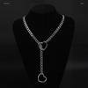 Collar de Cadena de Metal Punk Corazón Europeo y Americano para Tracción de Adultos Sexy Sm Suministros Accesorios de Entrenamiento Se Puede Enviar en una Sola Pieza