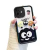 Adequado para Iphone11 Apple 16Pm Boneco Desenho Animado Moda Feminina 6Plus Capa de Celular XS Fronteira Se2 Briquetes Pretos