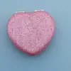 Espejo Pequeño Plegable de Doble Cara Macaron, Espejo de Maquillaje Brillante con Estampado de Piel de PU, Espejo Pequeño Portátil para Mujeres Maduras