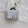 Nuevo de Moda Transfronterizo Moda Estilo Coreano Tweed Estilo Chanel Bolso Colgante Billetera para Monedas Bolsa para Auriculares Decoración