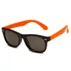 S8002 Óculos de Sol de Silicone Infantis Óculos de Sol de Unha de Arroz de Silicone Óculos de Sol com Combinação de Cores Polarizados para Meninos e Meninas