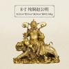 Decoração de Latão Puro do Deus da Riqueza para Entrada de Casa e Escritório, Zhao Gongming Montado em um Tigre, Ornamento Artesanal para Cerimônias de Inauguração