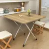 Mesa dobrável Mesa de jantar doméstica Aluguel de casa Sala de jantar Mesa pequena Dormitório Barraca portátil ao ar livre Mesa quadrada simples