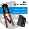 Pinza de Crimpar de Siete Pisos para Cable de Red Lan RJ45 con Pelacables y Cortador Integrados, Ligera, Herramienta para Instalación de Banda Ancha en el Hogar