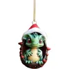 Colgante Decoración Navideña Transfronterizo Dinosaurio Árbol de Navidad Lindo Dragón Tallado Colgante Decoración Festiva Interior de Coche