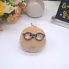 Pingente de pelúcia, chaveiro de óculos fofo, pingente para bolsa, chaveiro, pingente pequeno, acessório de decoração para mochila e bolsa de celular de meninas