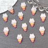 Lindos accesorios de joyería para uñas con forma de conejo de fresa de dibujos animados, lazo tridimensional, suministros para uñas hechos a mano, accesorios para uñas DIY