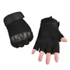 Luvas Táticas Meio Dedo Masculinas Primavera e Outono Treinamento ao Ar Livre Ciclismo Antiderrapante Resistente ao Desgaste Protetoras Resistentes a Quedas Luvas de Motocicleta para Estudantes