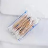 Fábrica en el Extranjero OEM Personalizado Bastoncillo de Madera de Doble Punta con Hisopos de Algodón de 20 Piezas en una Bolsa, Hisopos de Algodón Desechables para Hotel, Hisopos de Algodón para Limpieza