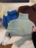Suéter de cuello alto para niños y niñas, suéter de invierno suave y encerado, de corte ajustado, para niños, jersey de bebé, top de invierno