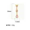 Acessórios de joias DIY mais vendidos em formato de laço colorido com zircônia microincrustada em cobre para mulheres, com um toque sofisticado e elegante