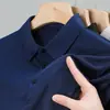 Camisa Polo Masculina Manga Curta para Verão Novo Estilo Cor Sólida Gola Polo Tamanho Grande Roupas Masculinas Fina Caimento Solto