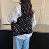 Bolsa de Tote Estilo Coreano Retro Literario de Lunares Estilo Universitario para Mujer 2026 Otoño Nueva Moda Bolso de Hombro de Gran Capacidad