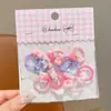 Gomas para el pelo de pulgar de colores de caramelo de dibujos animados para niños, Diademas para bebé, Gomas elásticas de alta elasticidad para niñas pequeñas, Cuerdas para el pelo para niñas