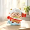 Caixa surpresa Ovelha Feliz figura criativa de ovelha do zodíaco ornamento de resina para mesa presente para amigo figura de brinquedo pequeno presente
